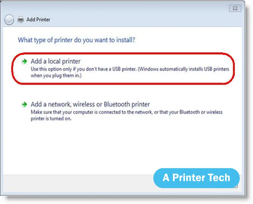 How to connect xerox printer to the computer third step