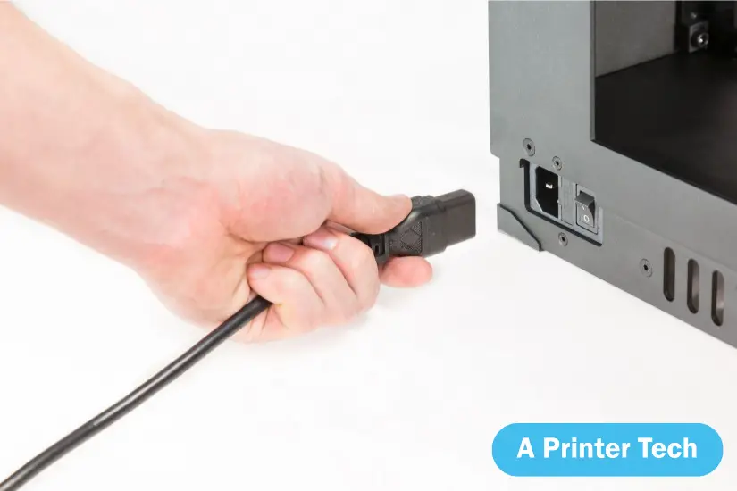 Unplug all cables from your printer by aprintertech.com