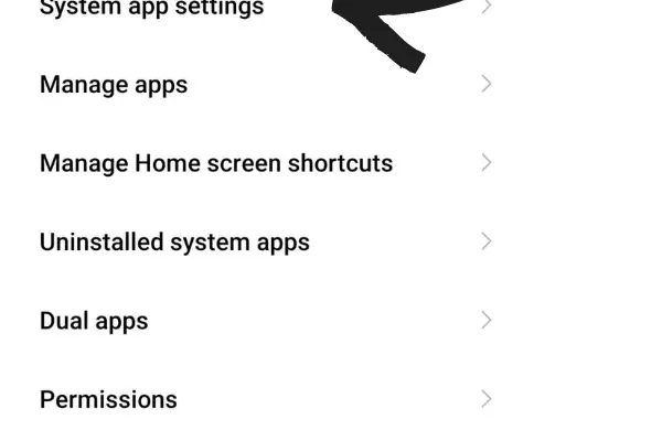 System Apps Settings
