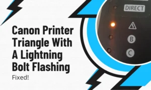 canon printer triangle with lightning bolt flashing