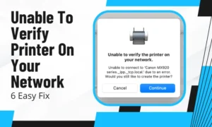 unable to verify printer on your network